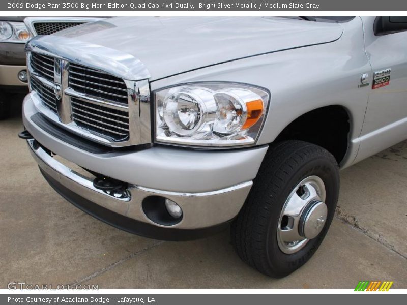 Bright Silver Metallic / Medium Slate Gray 2009 Dodge Ram 3500 Big Horn Edition Quad Cab 4x4 Dually