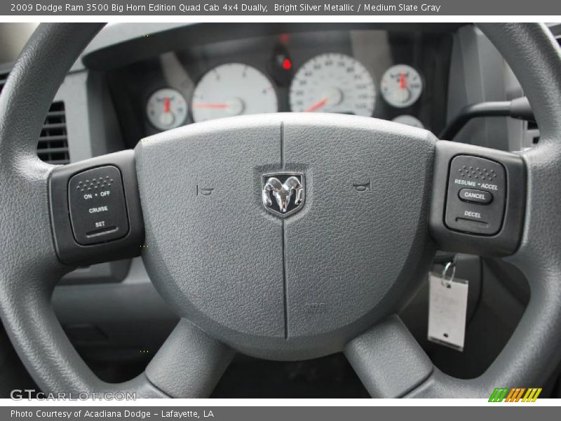 Bright Silver Metallic / Medium Slate Gray 2009 Dodge Ram 3500 Big Horn Edition Quad Cab 4x4 Dually
