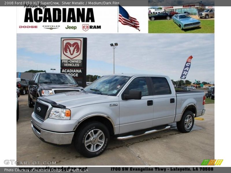 Silver Metallic / Medium/Dark Flint 2008 Ford F150 XLT SuperCrew