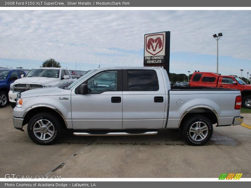 Silver Metallic / Medium/Dark Flint 2008 Ford F150 XLT SuperCrew