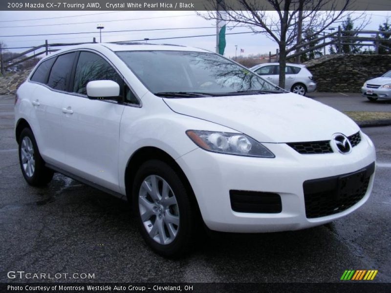 Crystal White Pearl Mica / Black 2009 Mazda CX-7 Touring AWD