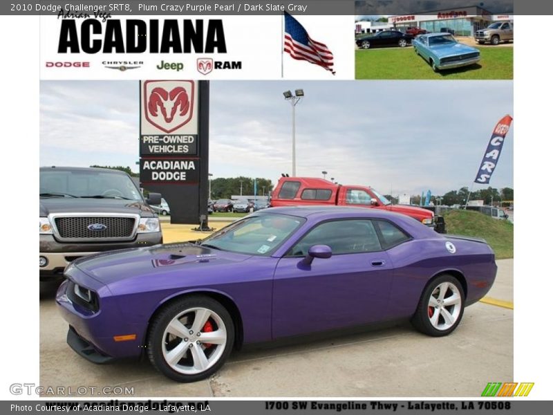 Plum Crazy Purple Pearl / Dark Slate Gray 2010 Dodge Challenger SRT8