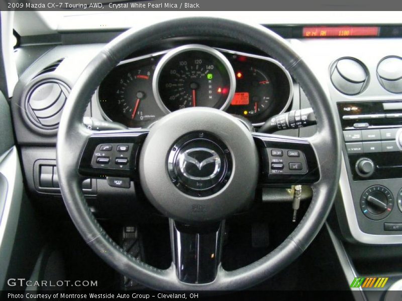 Crystal White Pearl Mica / Black 2009 Mazda CX-7 Touring AWD