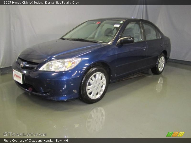 Eternal Blue Pearl / Gray 2005 Honda Civic LX Sedan