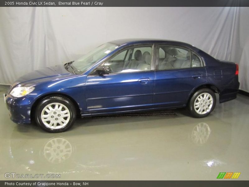 Eternal Blue Pearl / Gray 2005 Honda Civic LX Sedan