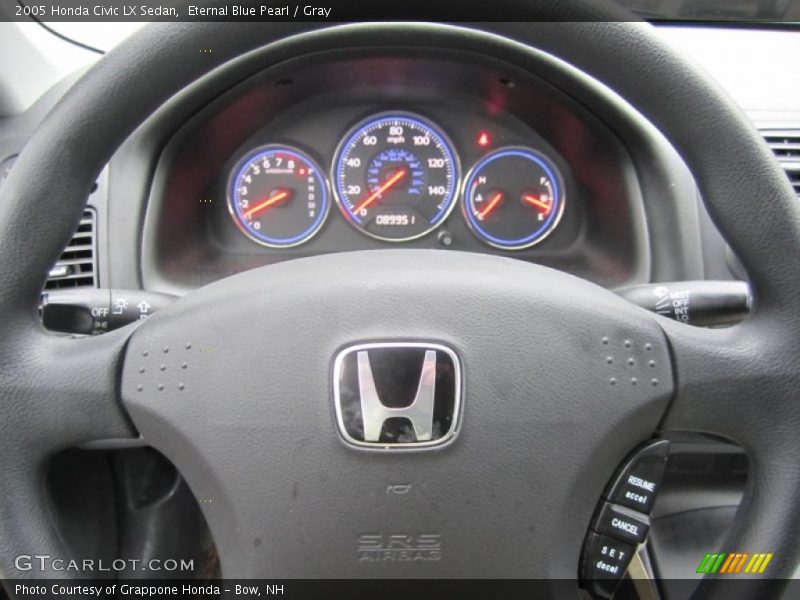 Eternal Blue Pearl / Gray 2005 Honda Civic LX Sedan