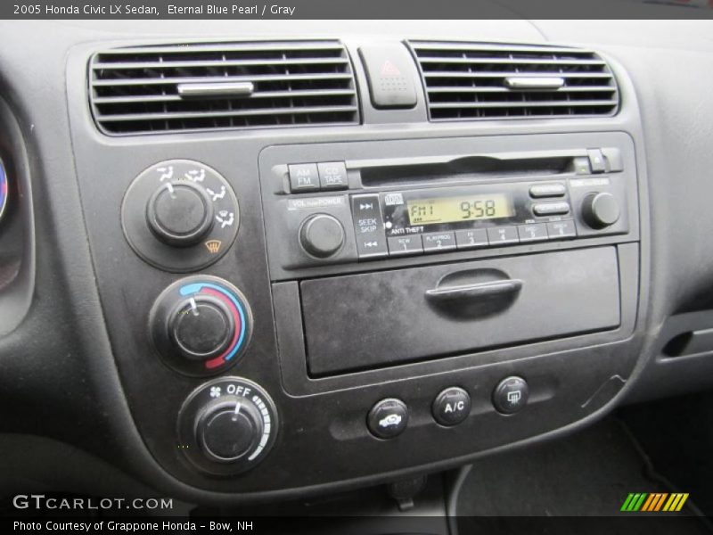 Eternal Blue Pearl / Gray 2005 Honda Civic LX Sedan