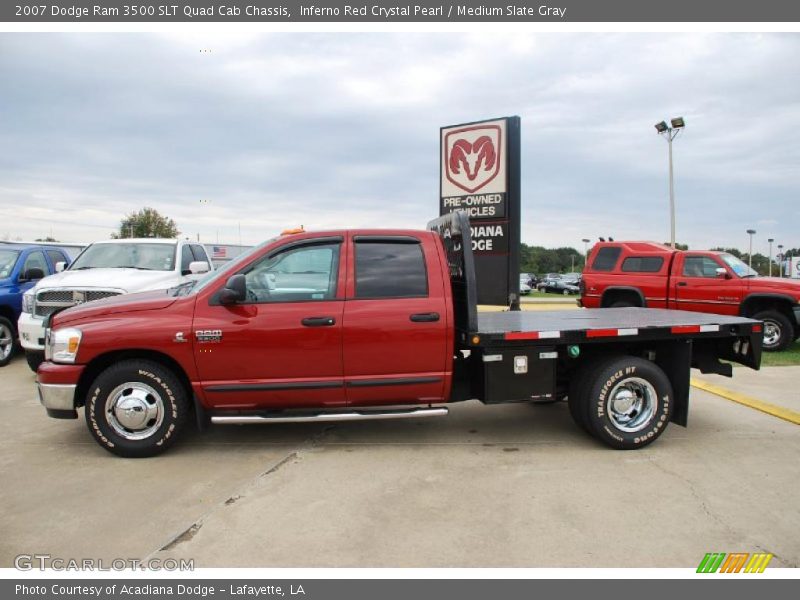 Inferno Red Crystal Pearl / Medium Slate Gray 2007 Dodge Ram 3500 SLT Quad Cab Chassis
