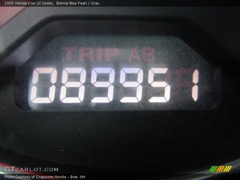 Eternal Blue Pearl / Gray 2005 Honda Civic LX Sedan