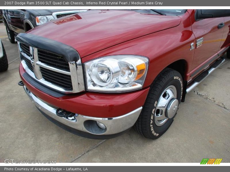 Inferno Red Crystal Pearl / Medium Slate Gray 2007 Dodge Ram 3500 SLT Quad Cab Chassis