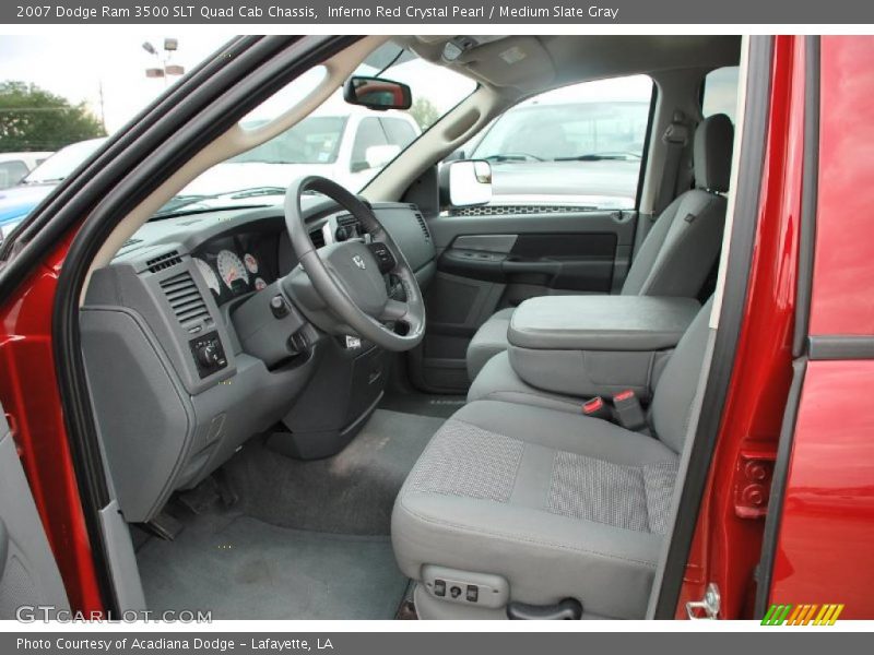 Inferno Red Crystal Pearl / Medium Slate Gray 2007 Dodge Ram 3500 SLT Quad Cab Chassis