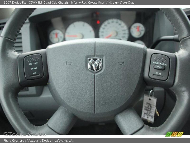 Inferno Red Crystal Pearl / Medium Slate Gray 2007 Dodge Ram 3500 SLT Quad Cab Chassis