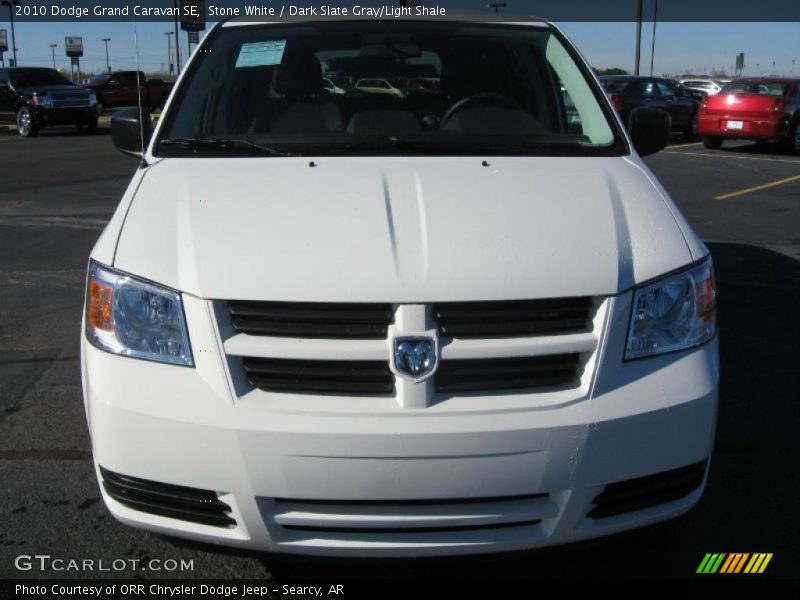 Stone White / Dark Slate Gray/Light Shale 2010 Dodge Grand Caravan SE