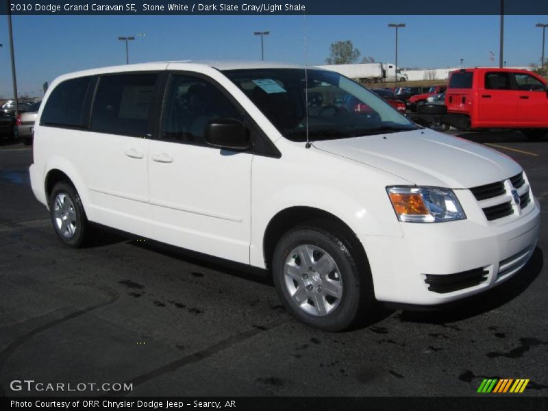 Stone White / Dark Slate Gray/Light Shale 2010 Dodge Grand Caravan SE