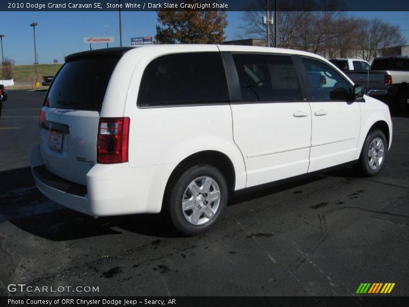 Stone White / Dark Slate Gray/Light Shale 2010 Dodge Grand Caravan SE