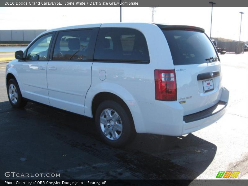 Stone White / Dark Slate Gray/Light Shale 2010 Dodge Grand Caravan SE