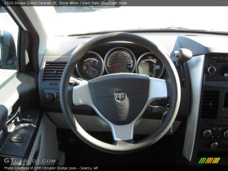 Stone White / Dark Slate Gray/Light Shale 2010 Dodge Grand Caravan SE