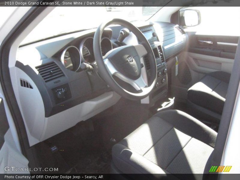 Stone White / Dark Slate Gray/Light Shale 2010 Dodge Grand Caravan SE