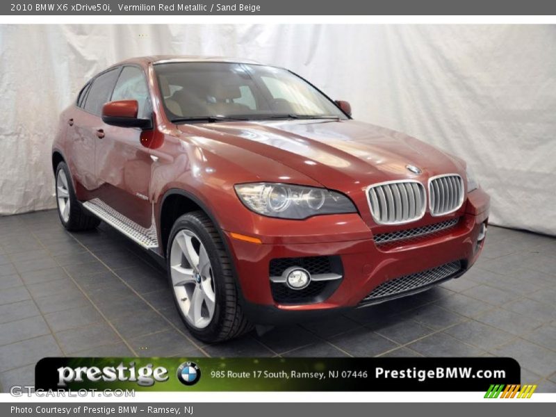 Vermilion Red Metallic / Sand Beige 2010 BMW X6 xDrive50i