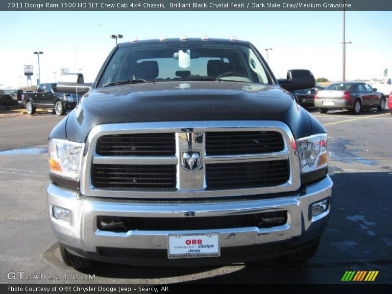 Brilliant Black Crystal Pearl / Dark Slate Gray/Medium Graystone 2011 Dodge Ram 3500 HD SLT Crew Cab 4x4 Chassis
