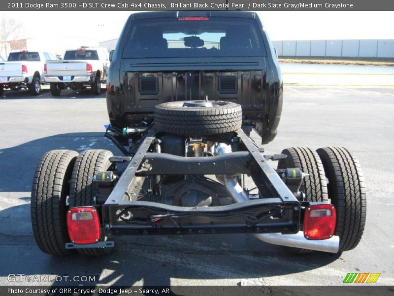 Brilliant Black Crystal Pearl / Dark Slate Gray/Medium Graystone 2011 Dodge Ram 3500 HD SLT Crew Cab 4x4 Chassis