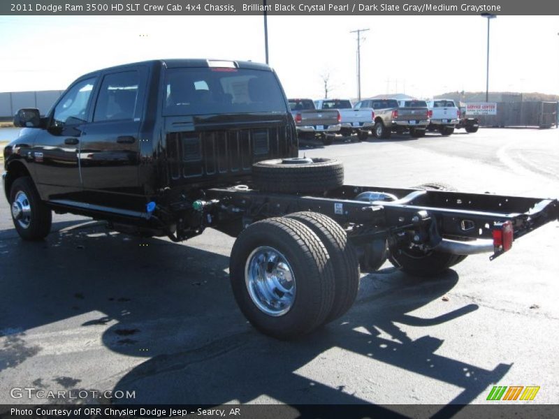 Brilliant Black Crystal Pearl / Dark Slate Gray/Medium Graystone 2011 Dodge Ram 3500 HD SLT Crew Cab 4x4 Chassis