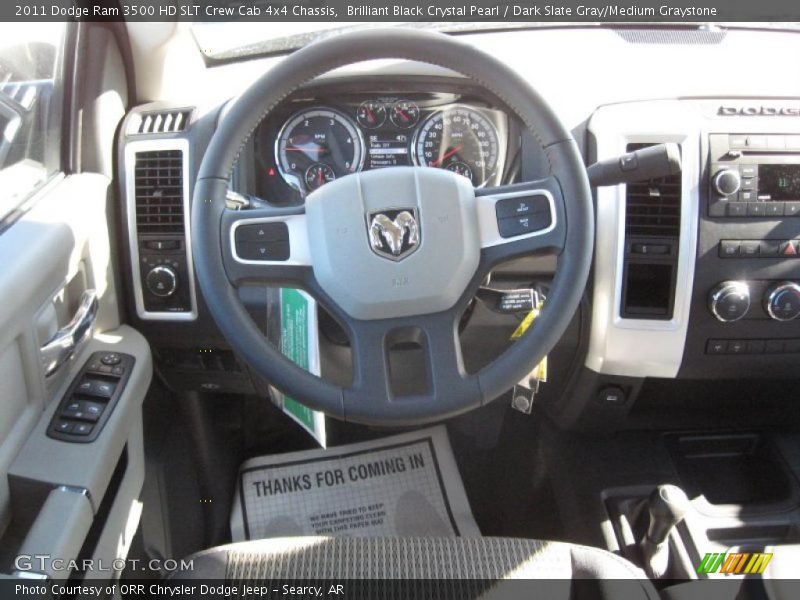  2011 Ram 3500 HD SLT Crew Cab 4x4 Chassis Steering Wheel