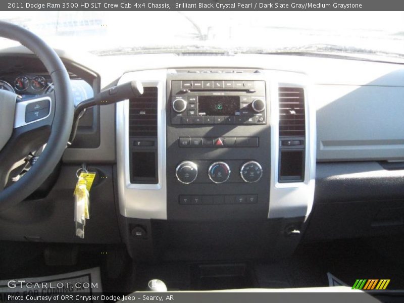 Brilliant Black Crystal Pearl / Dark Slate Gray/Medium Graystone 2011 Dodge Ram 3500 HD SLT Crew Cab 4x4 Chassis