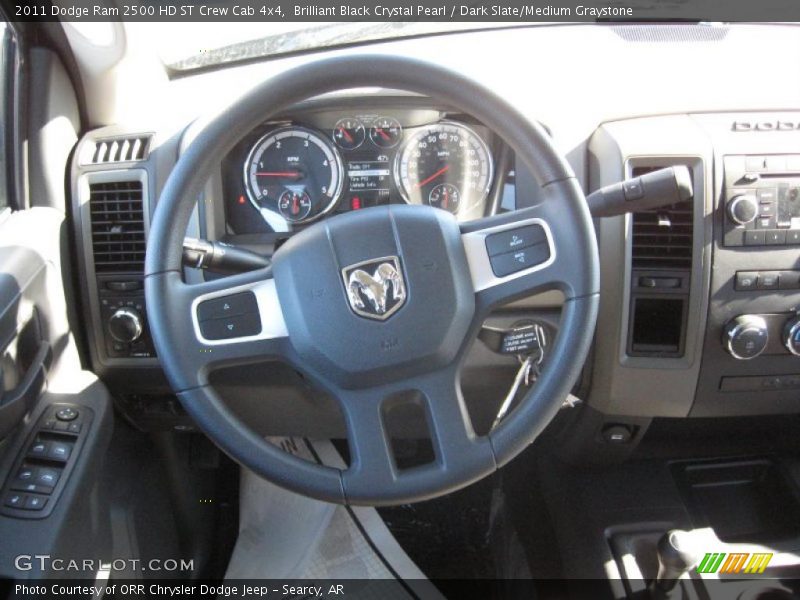 Brilliant Black Crystal Pearl / Dark Slate/Medium Graystone 2011 Dodge Ram 2500 HD ST Crew Cab 4x4