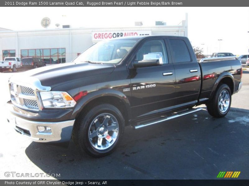 Rugged Brown Pearl / Light Pebble Beige/Bark Brown 2011 Dodge Ram 1500 Laramie Quad Cab