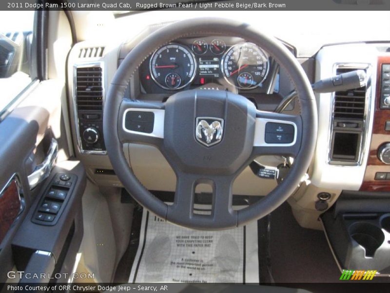 Rugged Brown Pearl / Light Pebble Beige/Bark Brown 2011 Dodge Ram 1500 Laramie Quad Cab