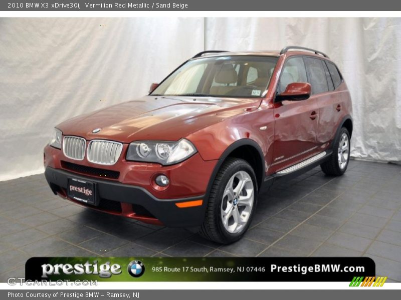 Vermilion Red Metallic / Sand Beige 2010 BMW X3 xDrive30i