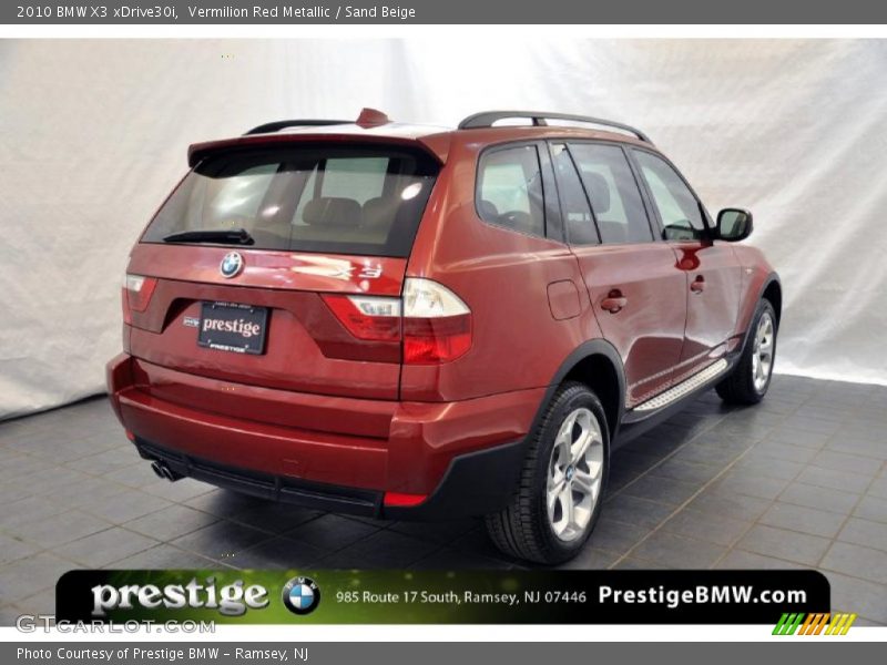 Vermilion Red Metallic / Sand Beige 2010 BMW X3 xDrive30i