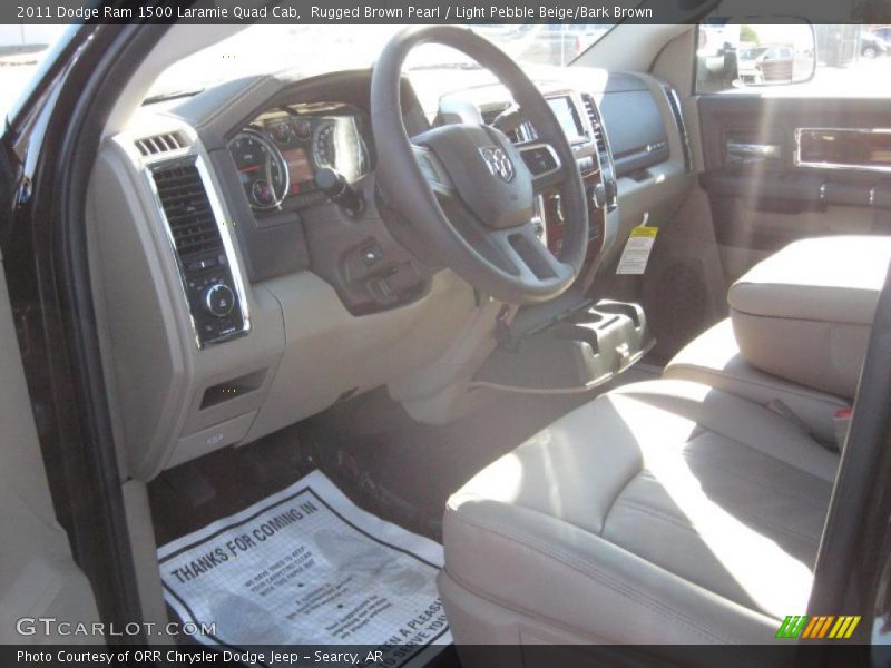 Rugged Brown Pearl / Light Pebble Beige/Bark Brown 2011 Dodge Ram 1500 Laramie Quad Cab
