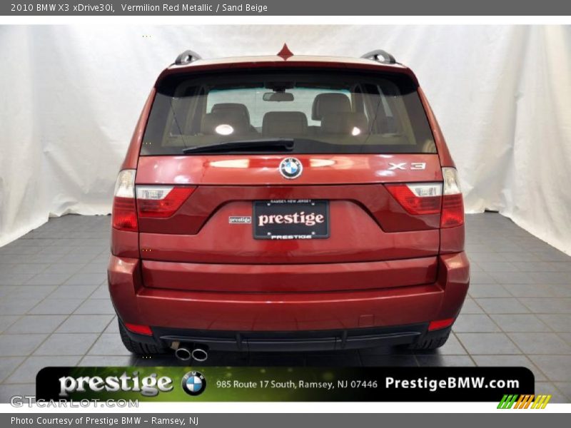 Vermilion Red Metallic / Sand Beige 2010 BMW X3 xDrive30i