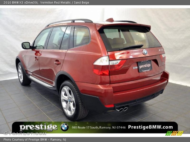 Vermilion Red Metallic / Sand Beige 2010 BMW X3 xDrive30i