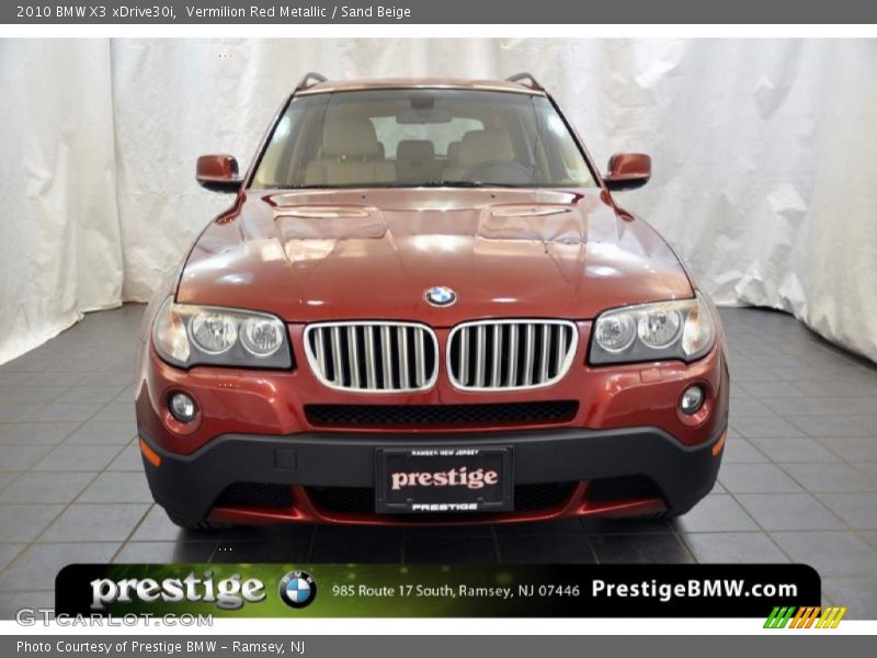 Vermilion Red Metallic / Sand Beige 2010 BMW X3 xDrive30i