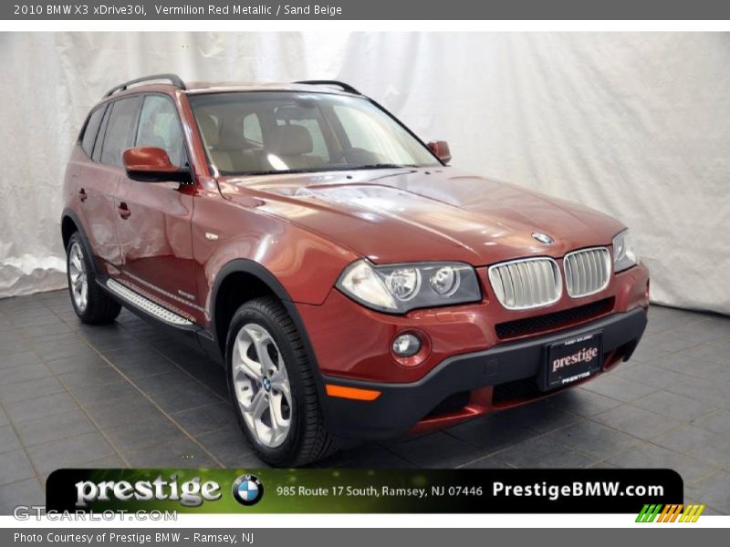 Vermilion Red Metallic / Sand Beige 2010 BMW X3 xDrive30i