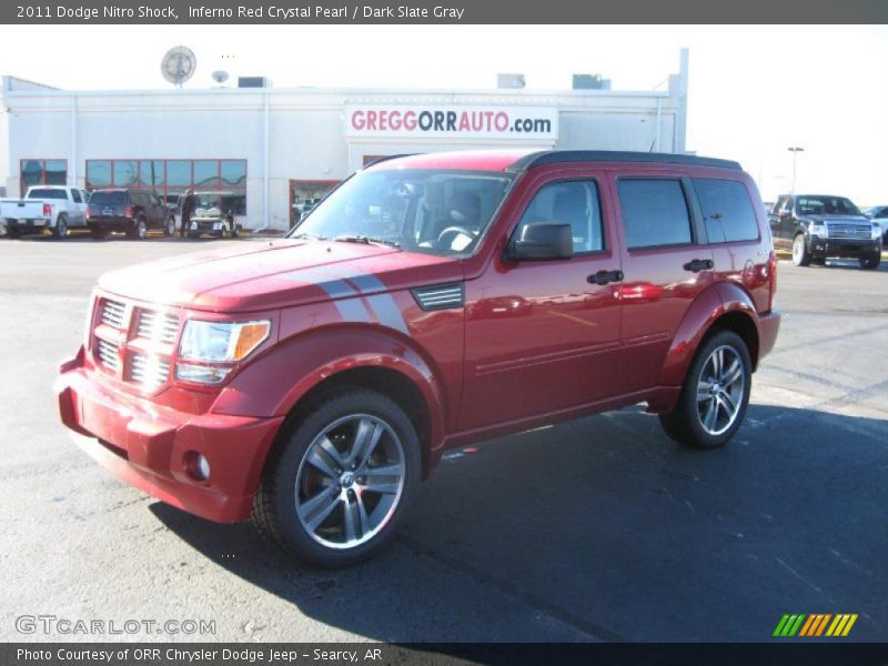 Inferno Red Crystal Pearl / Dark Slate Gray 2011 Dodge Nitro Shock