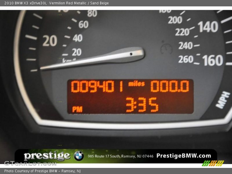 Vermilion Red Metallic / Sand Beige 2010 BMW X3 xDrive30i