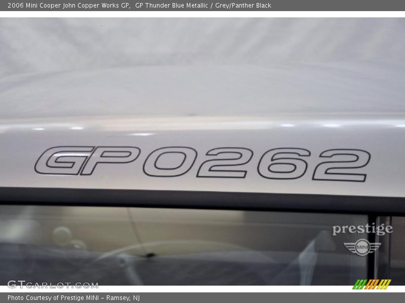 GP Thunder Blue Metallic / Grey/Panther Black 2006 Mini Cooper John Copper Works GP