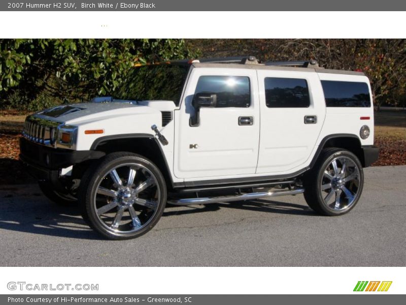 Birch White / Ebony Black 2007 Hummer H2 SUV
