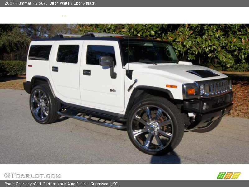 Birch White / Ebony Black 2007 Hummer H2 SUV