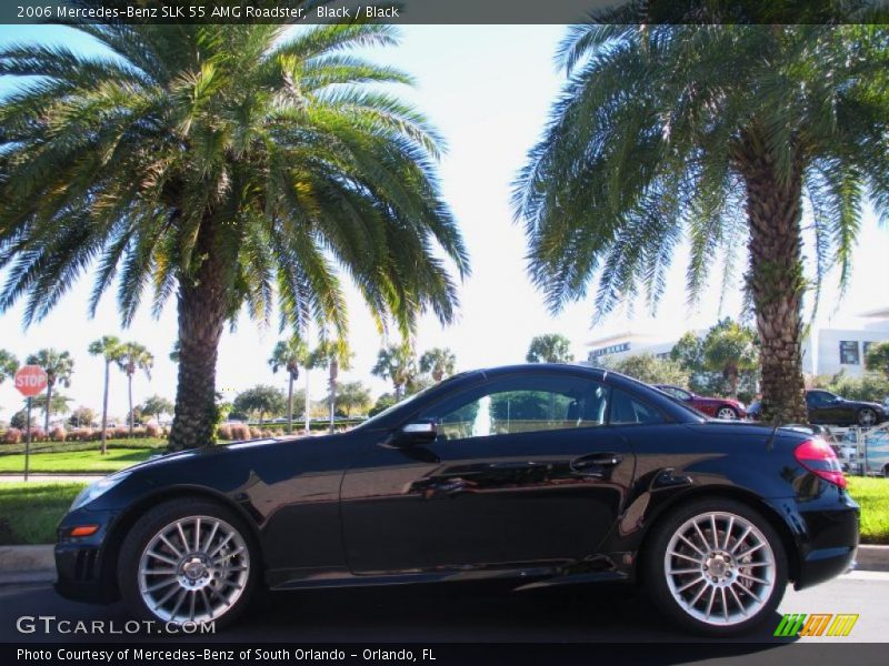 Black / Black 2006 Mercedes-Benz SLK 55 AMG Roadster