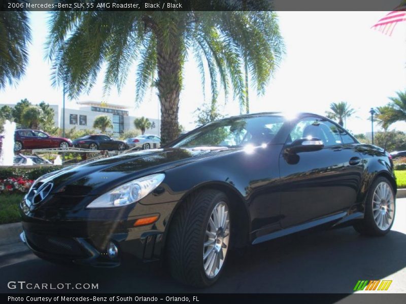 Black / Black 2006 Mercedes-Benz SLK 55 AMG Roadster