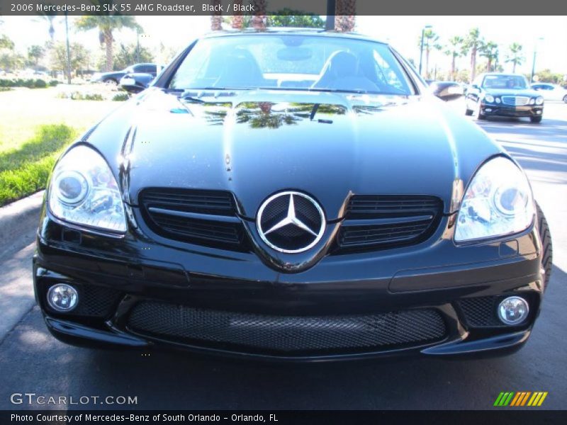 Black / Black 2006 Mercedes-Benz SLK 55 AMG Roadster
