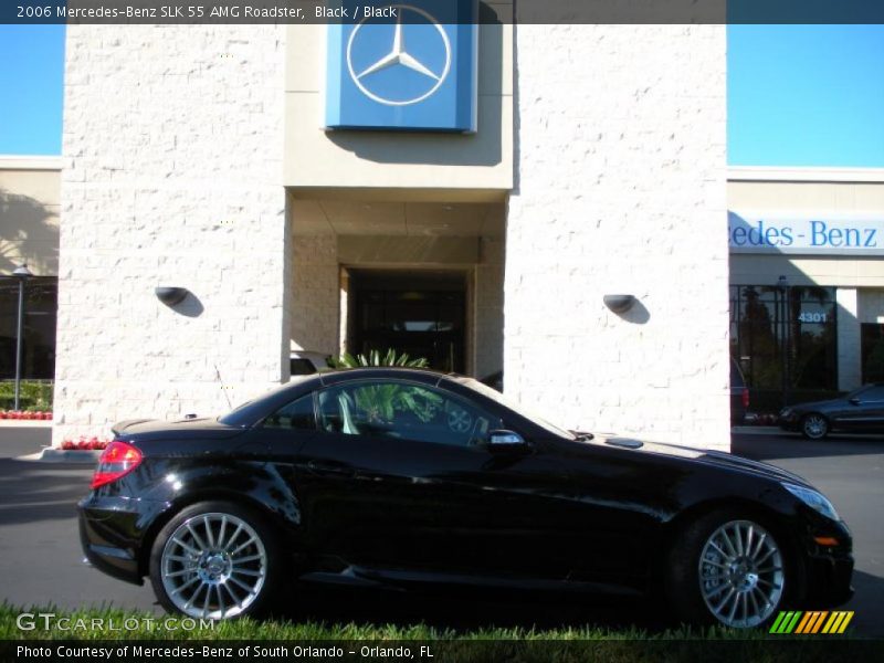 Black / Black 2006 Mercedes-Benz SLK 55 AMG Roadster