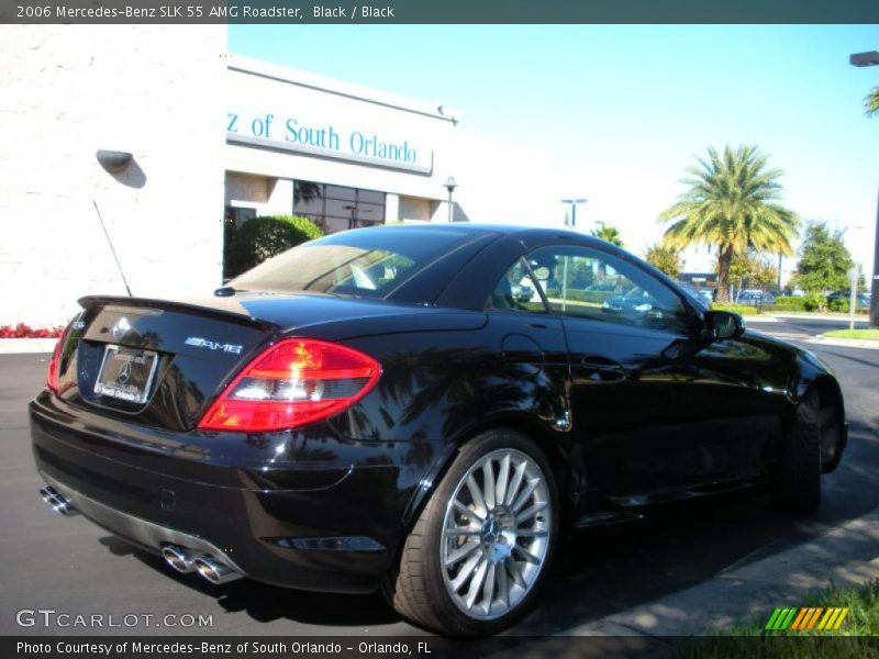 Black / Black 2006 Mercedes-Benz SLK 55 AMG Roadster