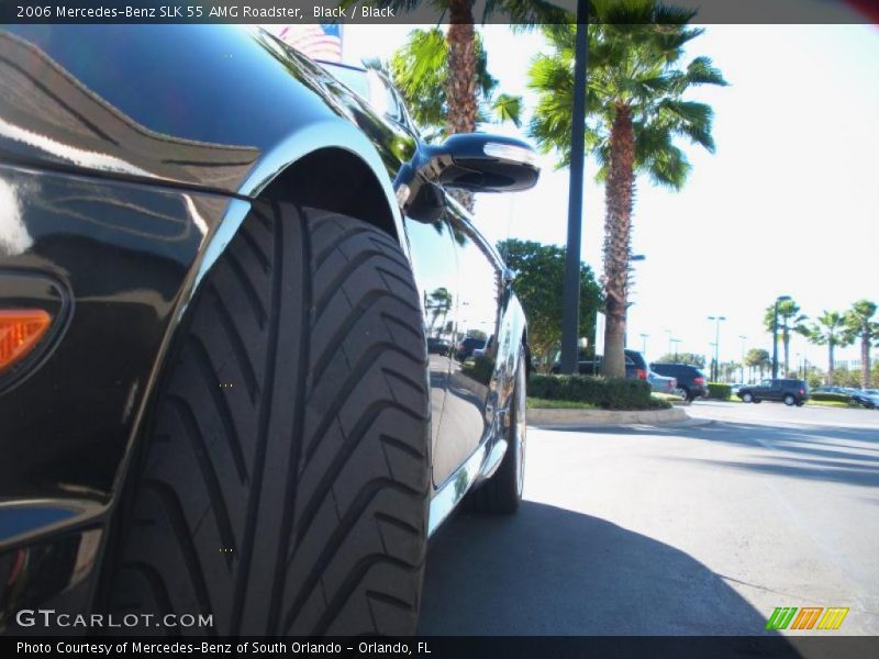 Black / Black 2006 Mercedes-Benz SLK 55 AMG Roadster