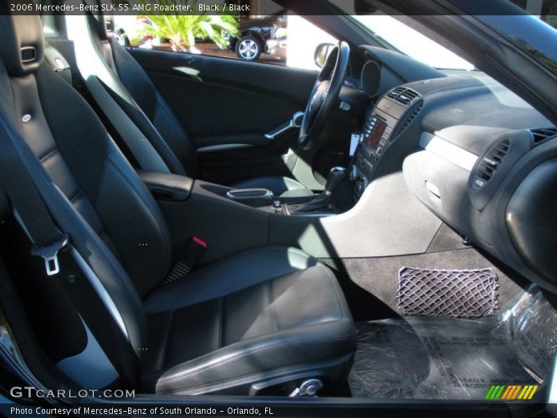 Black / Black 2006 Mercedes-Benz SLK 55 AMG Roadster
